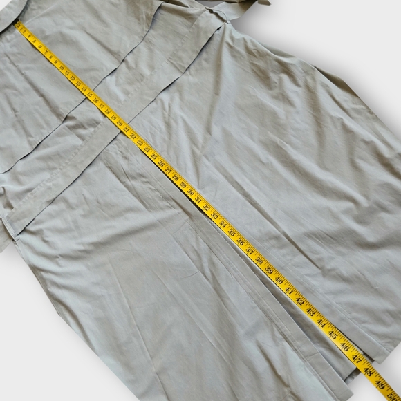 SOLD❤️Burberrys' 46 Mint Regular Mens Long Trench Coat Plaid Lined - Picture 13 of 15